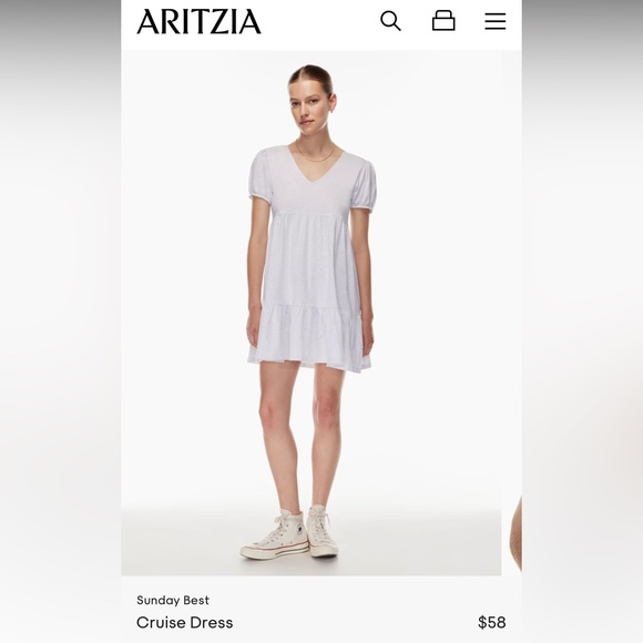 Aritzia Sunday Best Cruise Dress in White - Picture 8 of 8
